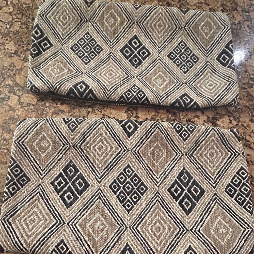 Lot of 2 Geometric Patterned Pillow Covers